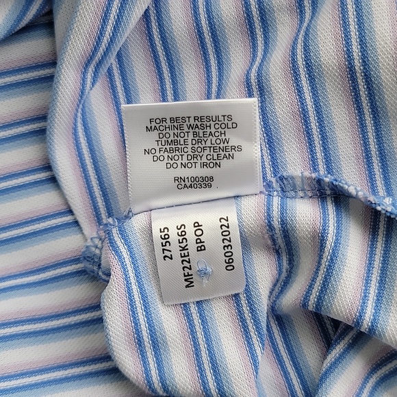 Peter Millar Summer Comfort Mens Striped Golf Polo Size XL - Picture 9 of 10